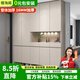 櫻淘閣全實(shí)木鞋柜門(mén)口一體柜大容量入戶(hù)進(jìn)門(mén)客廳鞋柜坐凳衣帽架一體 09款：200*37*220cm卡其色 【實(shí)木】