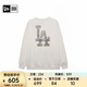 NEW ERA紐亦華MLB衛衣新款蛇年男女情侶圓領(lǐng)印花休閑套頭衫 14450551-象牙白 洛杉磯道奇隊 2XL