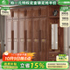 小木窩（XIAOMUWO）衣柜實(shí)木衣柜平開(kāi)門(mén)家用臥室大衣櫥帶折疊鏡子紫金檀木新中式 三門(mén)衣柜