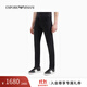 EMPORIO ARMANI/阿瑪尼官方旗艦男士純棉微彈修身低腰純色經(jīng)典牛仔褲 【低腰修身微彈拉鏈】黑色 31 (推薦：140-150斤)