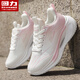 回力官方女鞋保暖運動(dòng)鞋女冬季新款加絨加厚棉鞋女 白粉（皮面） 38