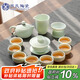 蘇氏陶瓷（SUSHI CERAMICS）翡翠玉功夫茶具套裝羊脂玉陶瓷三才蓋碗青瓷茶壺禮盒裝七夕禮物