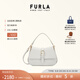 芙拉（FURLA）【禮物】【明星同款】FURLA芙拉FLOW牛皮迷你女士手提斜挎包 棉花糖白