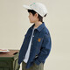 多多家男童水洗牛仔襯衫2025春秋款兒童工裝夾克襯衣中大童輕薄休閑外套