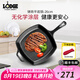 LODGE 【美國(guó)進(jìn)口】鑄鐵鍋無涂層戶外露營(yíng)煎鍋不挑爐灶方形平底鍋 L8SQ3- 26cm