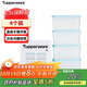 特百惠（Tupperware）冷凍2.5L*4保鮮盒食品級冰箱儲物密封收納盒肉類(lèi)速凍速解 馬卡藍