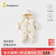 童泰（TONGTAI）嬰兒連體衣冬季純棉夾棉寶寶衣服兒童連帽哈衣爬服外出抱衣 黃色 80cm