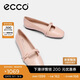 愛步（ECCO）夏季芭蕾舞鞋方頭羊皮淺口單鞋 舞悅234303 裸粉色36