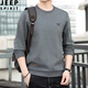 JEEP吉普衛衣男2026年春秋季新款圓領(lǐng)棉質(zhì)大碼寬松套頭長(cháng)袖T恤男裝潮 灰色 L 建議125-145斤
