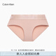 Calvin Klein內(nèi)衣女士提花腰邊ck莫代爾混紡防夾臀半包臀三角內(nèi)褲女QP1057A 7NS-杏仁色 1條 M