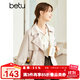 betu百圖女裝2022秋季新款風(fēng)衣新款韓版寬松炸街小個(gè)子外套短風(fēng)衣女2208T57 杏色 S