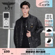 BOY LONDON【迷幻搖滾】秋季男女同款滿印金標(biāo)夾克襯衫外套N23901 黑色 L
