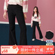 ASK JUNIOR女童褲子2025秋冬季兒童加絨保暖長(zhǎng)褲休閑時(shí)尚喇叭褲 黑色 150