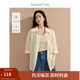 茵曼（INMAN）全苧麻中短袖襯衫2025春秋女裝新款洋氣襯衫領(lǐng)襯衣上衣 淺米杏 M
