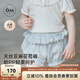 OAK FAMILY夏季女寶寶花苞褲嬰兒兒童休閑短褲天絲亞麻透氣褲子 小鈴蘭 90 cm