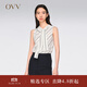 OVV【重磅真絲】春夏熱賣(mài)女裝22MM素縐緞飄帶無(wú)袖襯衫 藏青 M