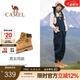 駱駝（CAMEL）【王俊凱同款】馬丁靴男秋冬2025新款大黃靴女戶外工裝靴登山鞋子 GF122W7790R 金黃 (女款加絨) 37