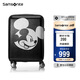 新秀麗（Samsonite）行李箱20英寸拉桿箱迪士尼米奇旅行箱包AF9黑色登機(jī)密碼箱