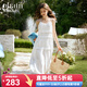 Olrain歐芮兒白色吊帶連衣裙女春夏2025新款法式純欲風(fēng)蕾絲裙 白色 M