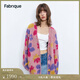 Fabrique【彩虹后花園】提花馬海毛混紡針織開衫女秋冬新款毛衣 甜美粉 XS