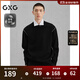 GXG男裝*  撞色線(xiàn)衫雪尼爾毛衣通勤保暖 秋冬新品 黑色 L