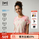 SN新品戶(hù)外運動(dòng)短袖T恤美利奴羊毛扎染跑步T恤短款女士運動(dòng)T恤 綻放山桃粉扎染 M