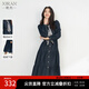 熙然【復(fù)古牛仔裙】2025春裝新款翻領(lǐng)收腰長(zhǎng)袖襯衫式連衣裙女長(zhǎng)款高級(jí) 藍(lán)色 L