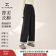 香影灰色毛呢西裝褲女2025冬裝新款含羊毛寬松通勤職場(chǎng)高腰直筒褲 中灰 S