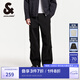 杰克·瓊斯（JACK&JONES）降落傘兵褲男夏季工裝褲涼感男褲略寬松休閑褲輕薄款潮流褲子 E40黑色 33 180 33