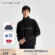 TOMMY HILFIGER秋冬男裝休閑通勤刺繡字母半拉鏈立領(lǐng)合身運動(dòng)衛衣 黑色BDS S （推薦：120-135斤）