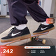 耐克男女平底滑板鞋冬季情侶薄底緩震陸沖NIKE SB CHRON 2 DM3493 002黑/白色/黑/橡皮淺褐 42