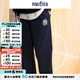 nautica white sail【聯(lián)名款】白帆日系男女同款純棉寬松束腿運動衛(wèi)褲RBKW3406 藏青色41C L