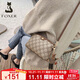 金狐貍（FOXER）女士包包女包大容量單肩斜挎包手機包老花媽媽包輕奢女友生日禮物