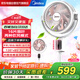 美的（Midea）電風(fēng)扇家用空氣循環(huán)扇節能低噪輕音雙扇葉屏顯3D藍牙語(yǔ)音智控遙控落地扇25年新品FGD25SDV