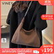 viney新款輕奢托特包包女包高級感斜挎包生日禮物送女友老婆 【棕色】實(shí)用麂皮絨單肩大包 時(shí)尚品牌百搭通勤大容量腋下包