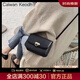 CALWAN KEODH真皮小方包包女包新款2025輕奢ck風(fēng)斜挎單肩包生日禮物送女友老婆 【黑色】品牌小眾百搭高級感簡(jiǎn)約風(fēng)琴包實(shí)用走心
