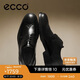 愛步（ECCO）正裝皮鞋男 增高布洛克雕花牛皮德比鞋 里斯622164 黑色42