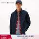 TOMMY HILFIGER【休閑立領(lǐng)】男裝拼色鑲邊口袋通勤商務(wù)行政單夾克外套34470 【4470】藏青色DW5 M （推薦：135-150斤）