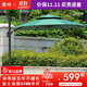 紫葉 戶(hù)外遮陽(yáng)傘太陽(yáng)傘庭院擺攤花園陽(yáng)臺崗亭方形室外羅馬傘露臺戶(hù)外 墨綠色 加粗款圣保羅3米方形【配370斤水箱】