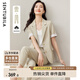 尚都比拉夏季商務(wù)休閑西服套裝女單排兩粒扣短袖小西服配顯瘦九分直筒褲