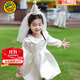 G.DUCKKIDS小黃鴨兒童生日禮服裙女童連衣裙秋裝寶寶周歲公主裙花童演出裙子 珠光裙長(cháng)袖 80 cm