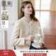 香影法式小香風(fēng)短外套女2025秋季新款含羊毛質(zhì)感圓領(lǐng)白色毛呢上衣 鷺白 S