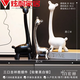 溥畔電視柜小擺件一家三口小鹿家居飾品擺件輕奢感小眾客廳電視柜酒柜 一家三口黑白銀吉祥鹿