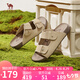 駱駝（CAMEL）勃肯鞋女時尚美拉德絨面平跟休閑涼拖鞋 L25M700008 杏色 38 