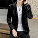 奧軒爵 西服男新款春秋季小西裝外套男士休閑潮牌高端單西男裝上衣服 黑色 XL 建議115-130斤
