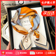 CRANTA KOMEIA真絲絲巾2025新款桑蠶絲小方巾圍巾圍脖媽媽生日七夕情人節(jié)禮物 橫戈盤馬 高級感ck風(fēng)送老婆女朋友實用高檔