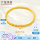 六福珠寶足金簡(jiǎn)約圓珠黃金手鏈女款計(jì)價(jià)B01TBGB0072 1.95克(含工費(fèi)296元) 砂面中版