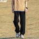 CLOR黑色牛仔褲男美式寬松垂感潮牌高街vibe復古直筒褲子NZ20黑色2XL