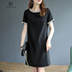 clotho Rennie品牌女裝連衣裙女2026夏季新款法式氣質(zhì)簡(jiǎn)約寬松顯瘦a字小黑裙 黑色 L