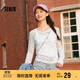 森馬（Semir）長(cháng)袖T恤女設計感滿(mǎn)印修身疊穿2025春季薄透網(wǎng)紗上衣109125101007